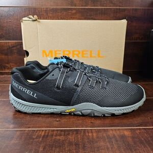 Merrell Trail Glove 6 Black Barefoot Vibram Athletic Running Shoes Mens Size 12